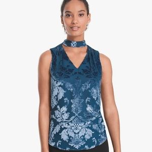 WHBM Salma Velvet Burnout Shell Size 0